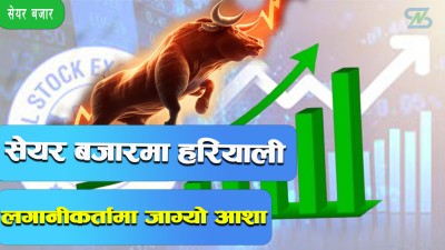  हरियाली सेयरबजारमा ८१ अंकको वृद्धि, २० अर्बको कारोबार 